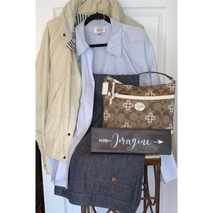 TALBOTS SZ 24W LINEN-DENIM JEANS🥂